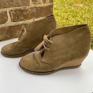 J Crew wedged leather Bootie.